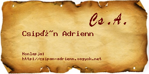 Csipán Adrienn névjegykártya