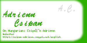 adrienn csipan business card